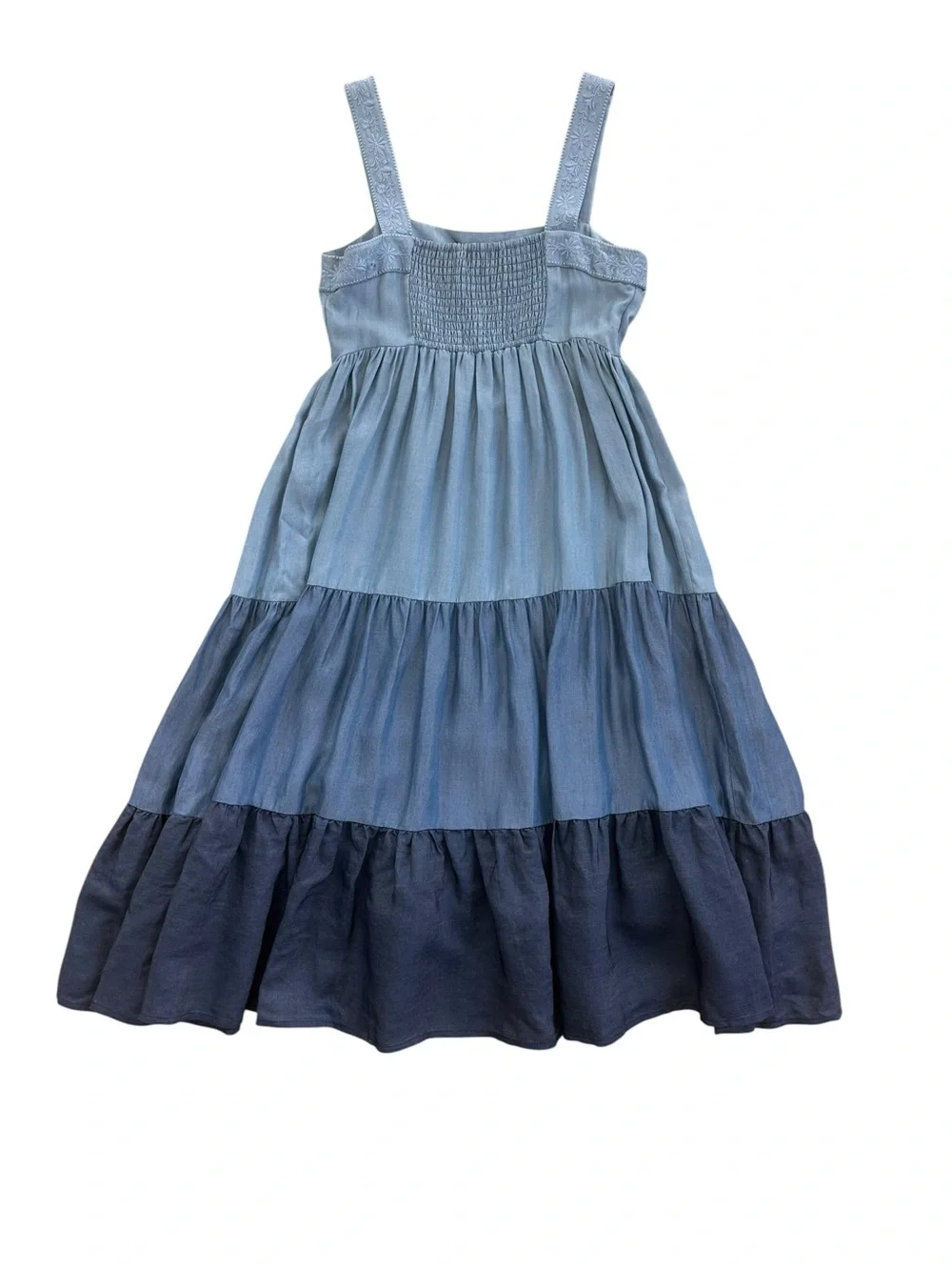 Kate Spade Brooke Street Chambray Tiered Midi Dress